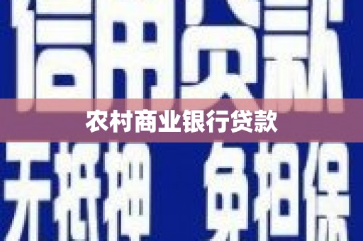 卧龙农村商业银行贷款