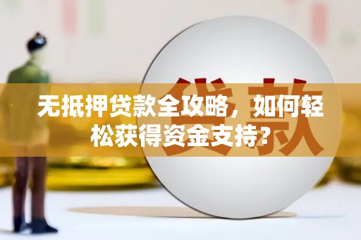 卧龙无抵押贷款全攻略，如何轻松获得资金支持？