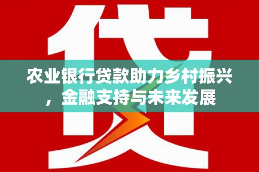 卧龙农业银行贷款助力乡村振兴，金融支持与未来发展