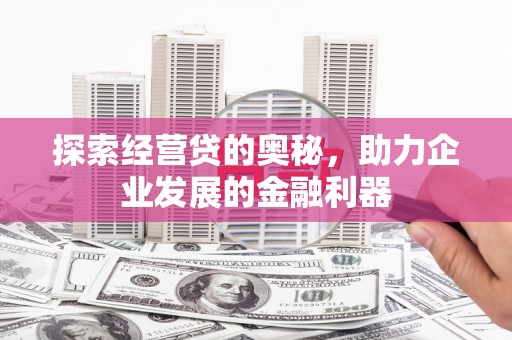 卧龙探索经营贷的奥秘，助力企业发展的金融利器