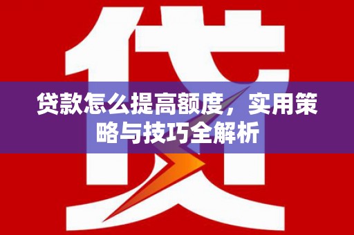 卧龙贷款怎么提高额度，实用策略与技巧全解析