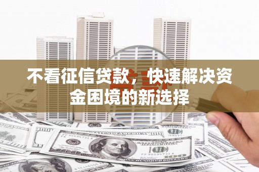 卧龙不看征信贷款，快速解决资金困境的新选择