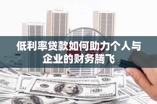 卧龙低利率贷款如何助力个人与企业的财务腾飞