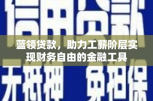 卧龙蓝领贷款，助力工薪阶层实现财务自由的金融工具