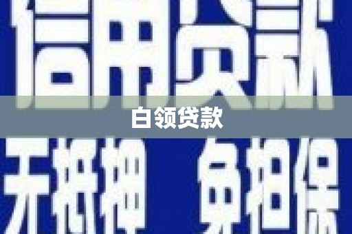 卧龙白领贷款