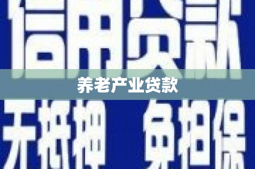 卧龙养老产业贷款