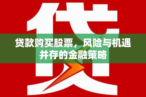 卧龙贷款购买股票，风险与机遇并存的金融策略