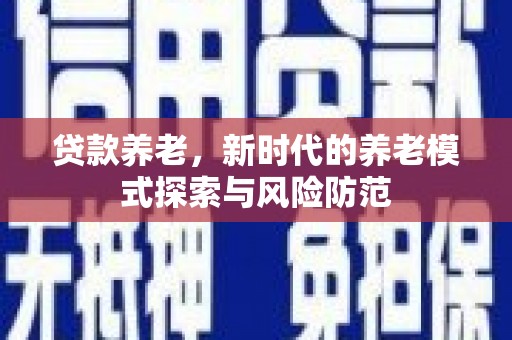 卧龙贷款养老，新时代的养老模式探索与风险防范