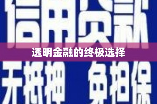 卧龙透明金融的终极选择