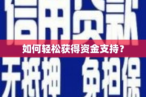 卧龙如何轻松获得资金支持？
